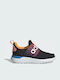 Lite Racer Adapt 4.0 K Kids Sports Shoes Running Slip-On Core Black / Acid Red / Blue Rush