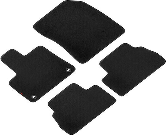 Lampa Set of Front and Rear Mats 4pcs for Peugeot Rifter Opel Combo Citroen Berlingo 2018+ Black