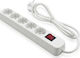 Lineme Power Strip 5 Positions with Switch and Cable 1.5m