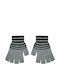 Kids Gloves Fingerless Grey/Black