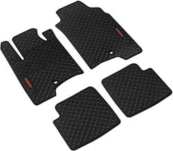 Lampa Satz Vorder- und Rückseite 4 Stück Für Fiat Panda 2012 Schwarze