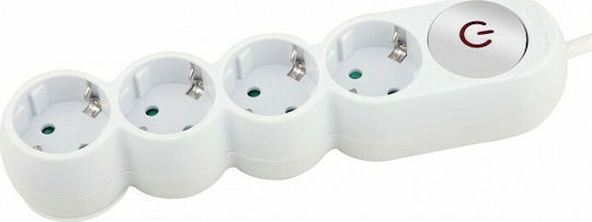 Lineme Power Strip with Surge Protection 4 Positions with Switch and Cable 3m