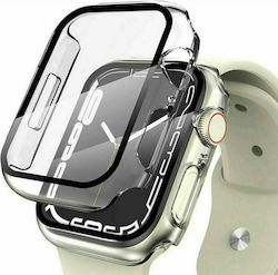 Tech-Protect Defense 360 Carcasă de Plastic cu Sticlă în culoarea Transparent pentru Apple Watch 45mm