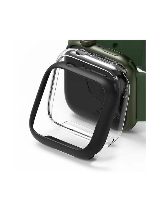 Ringke Slim 2-Pack Plastikhülle Clear & Matte Black für das Apple Watch 45mm