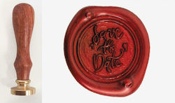 Save The Date Round Sealing Wax Stamp