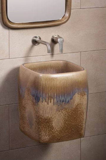 Adamidis Athos Wall Mounted Wall-mounted Sink Porcelain 37x39x39cm Ammos