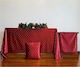 Liolios Home 1974 Christmas Tablecloth Fabric Red L180xW140cm.