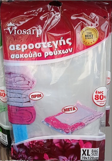 Viosarp Plastic Clothing Storage Bag Air-Tight and Vacuum 120x70cm