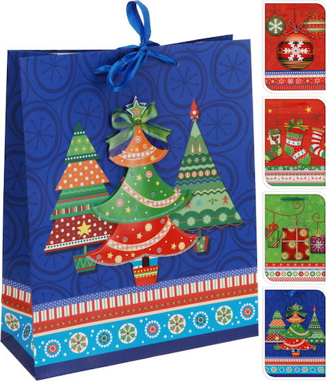 Zaros Zaros Papier-Weihnachtsgeschenkverpackung Tasche 26x10x32cm Verschiedene Designs oder Farben