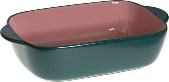Viosarp Rectangular Vas de Gătit Rezistent la Căldură Ceramică 22x13x5cm 1buc Petrol-Pink