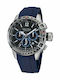 Nautica Ανδρικό Ρολόι 46mm Χρονογράφος Μπαταρίας με Μπλε Καουτσούκ Λουράκι