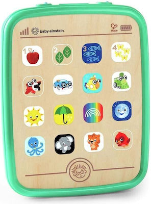 Hape Baby-Spielzeug Curiosity Tablet aus Holz mit Sounds für 6++ Monate