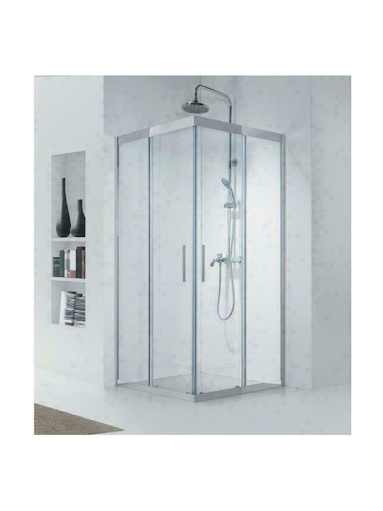 Karag Inox 100 Cabin for Shower with Sliding Door 120x120x190cm Clear Glass