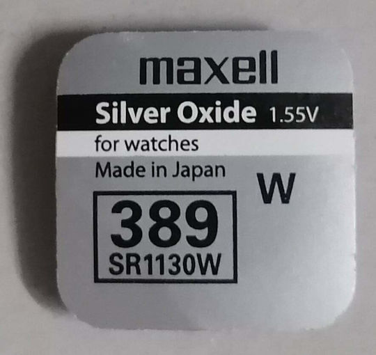 Maxell 389/SR1130W Silver Oxide Watch Battery SR54 1.55V 1pcs