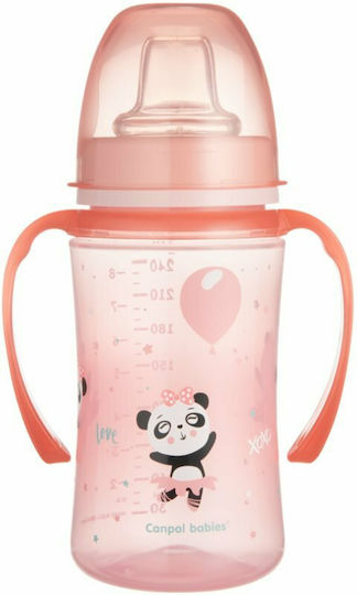 Canpol Babies Εκπαιδευτικό Μπιμπερό με Λαβές Exotic Animals 6m+ 240ml