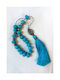 Decorative table rosary light blue 60cm 07888T