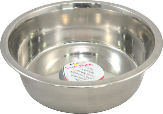 Croci Steel Dos Metallisch Schalen Futter & Wasser für Hund 7.1lt 34cm in Silber Farbe