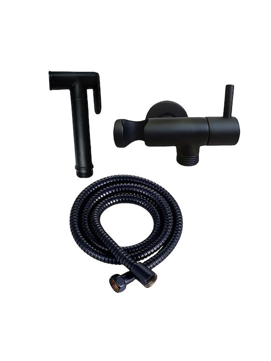 Interflex Round Wall Mounted Bidet Set Black