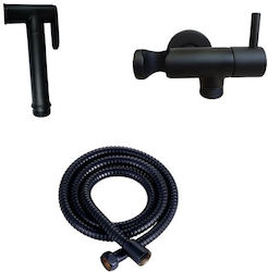 Interflex Round Wall Mounted Bidet Set Black