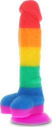 ToyJoy Pride Rainbow Lover Realistic Dildo with Scrotum & Suction Cup Multicolour 21cm