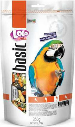 Lolo Pets Basic Τροφή για Μεγάλους Παπαγάλους 350gr