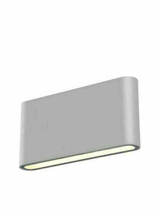 Lineme Wall-Mounted Outdoor Ceiling Light LED IP65 12W with Warm White Light Double Beam 17.5x3x9.1εκ.