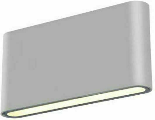 Lineme Wall-Mounted Outdoor Ceiling Light LED IP65 12W with Warm White Light Double Beam 17.5x3x9.1εκ.