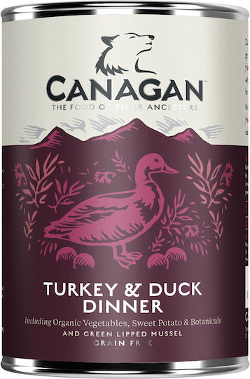 Canagan Dinner Nassfutter Hunde in Dose mit Türkei und Ente ohne Getreide 400gr