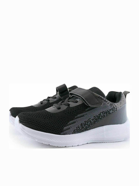 Love4shoes Kids Sneakers with Scratch Black