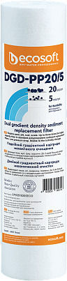 Ecosoft Countertop and Under Sink Water Filter Replacement made of Polypropylene 10" DGD-PP20/5 5 μm