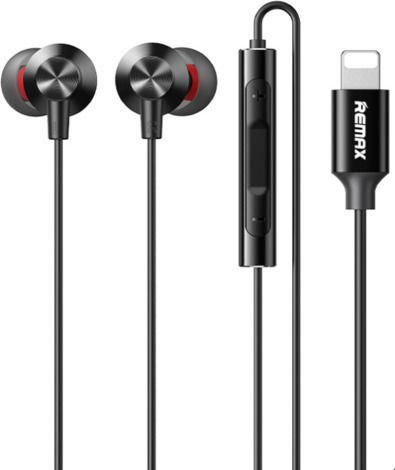 Remax RM-560i In-ear Handsfree Headphones with Connector Lightning Black