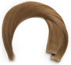 Seamless1 Sticker Extension with Natural Hair Remy in Dark Chestnut Color 55cm Caramel Ultimate Range 20pcs