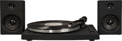 Crosley T150 SF0012RP-BK1 Turntables with Preamp and Built-in Speakers Black