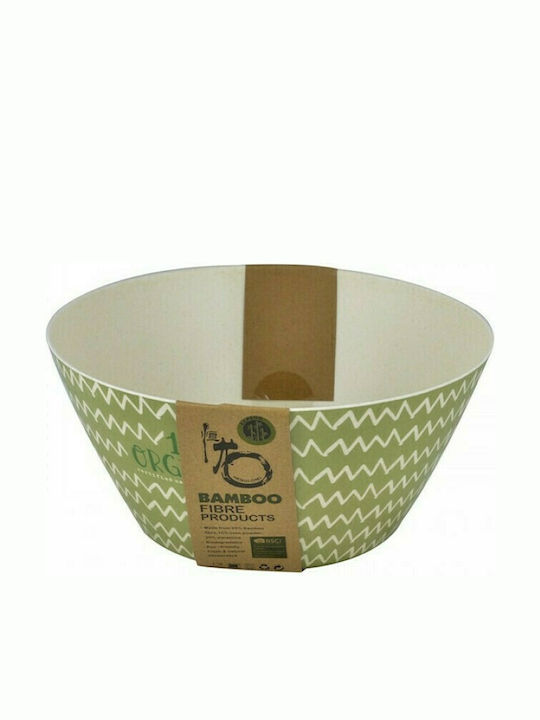 Lalos Wooden Salad Bowl Green 24x24x12cm