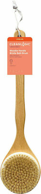 Body Wooden Handle Bristle Bürste mit Holzgriff Beige 1Stück