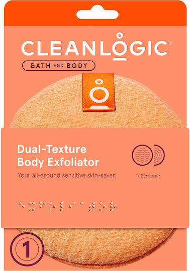 Cleanlogic Cleanlogic Bath Body Dual Texture Exfoliator Schwamm Orange 1Stück