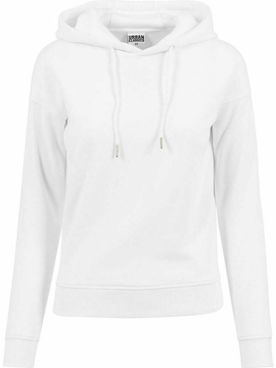 Fleece Kinder-Sweatshirt mit Kapuze Weiß