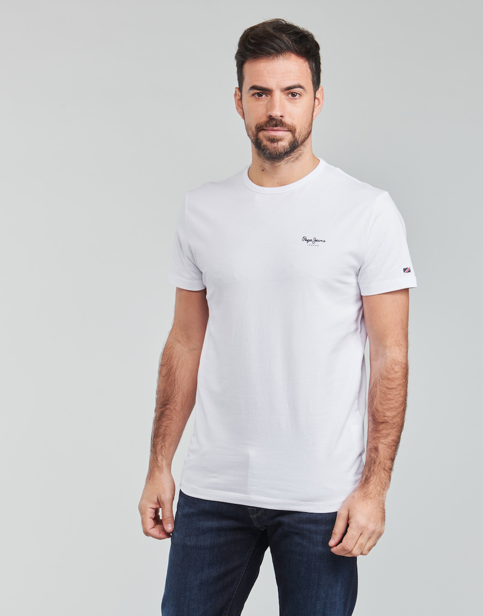 PM508212-800 Λευκό Ανδρικό Jeans Pepe T-shirt Κοντομάνικο