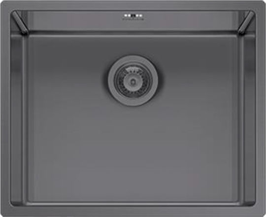 Pyramis Astris Colora 101055801 Flush Mounted Sink Inox W50xD40cm Gun Metal