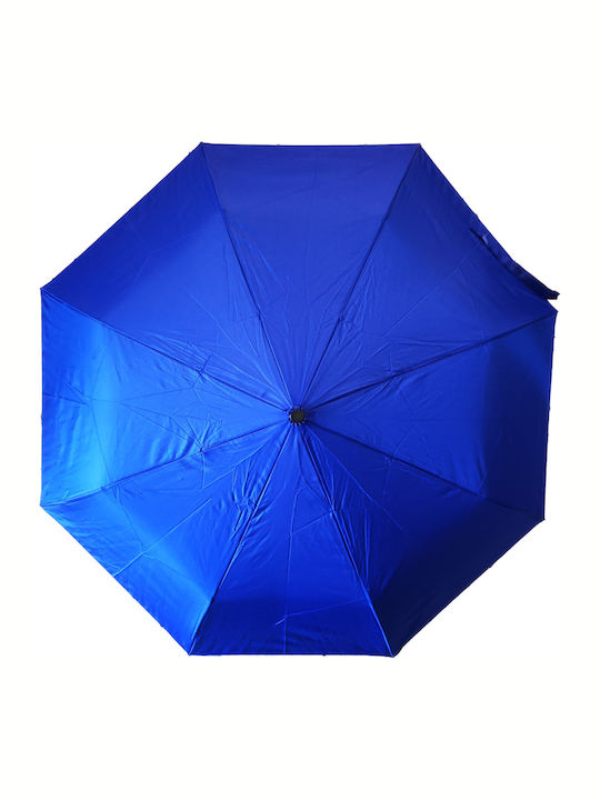 Kevin West Rezistent la vânt Automat Umbrelă de ploaie Compact Blue Royal