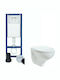 Tema Wall-Mounted Toilet with Flush with Cover Soft Close White