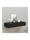 Raft Perete Negru 60x23.5x10cm