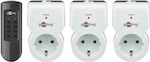 Goobay Single Socket with Remote Control 3 pieces White 3pcs