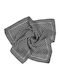 Women's Satin Handkerchief Petit Poi Black/White square 50cm x 50cm