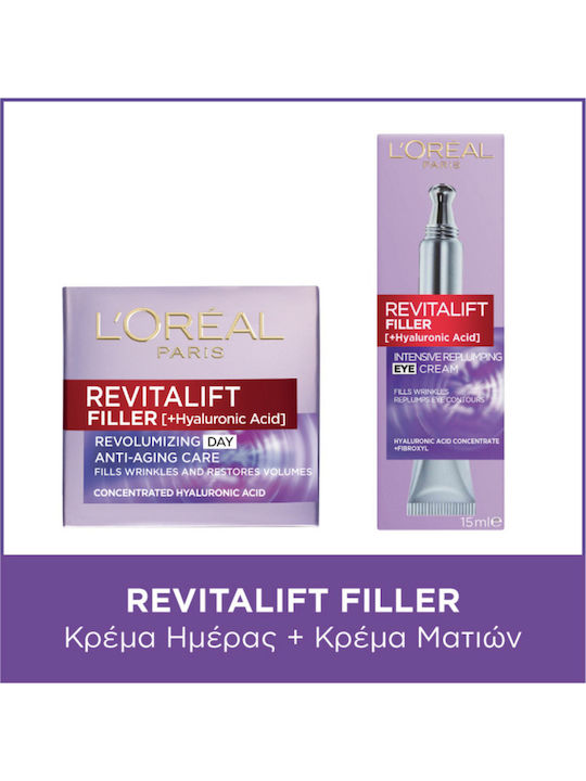 L'Oreal Paris Revitalift Filler Hautpflegeset für Feuchtigkeitsspendend & Festigung
