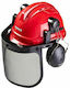 Raider 561301 Κράνος Baustelle mit Ohrstöpseln Rot