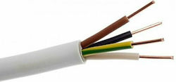 Χαραλαμπίδης Power Cord with Size 4x2.5mm² In White Colour 1m