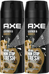 Axe Leather & Cookies Non Stop Fresh Αποσμητικό 48h σε Spray 2x150ml