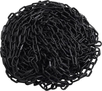 vidaXL Plastic Traffic Chain Black Φ4mm L100m