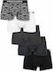 Men's Boxers Tron Aop/White/Grey/Navy/Black 5Pack